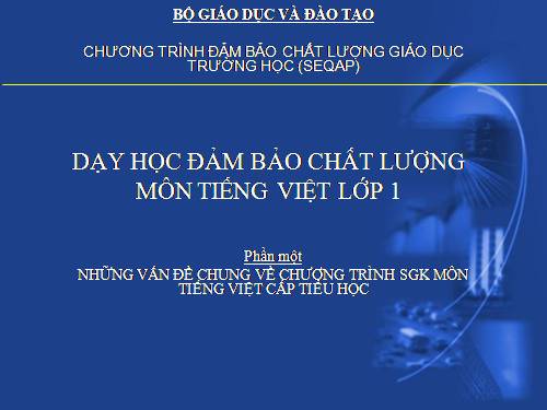 Dạy học đảm bảo chất lượng môn Tiếng Việt lớp 1 (Seqap)