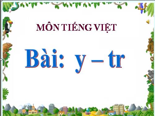 Bài 26. y, tr