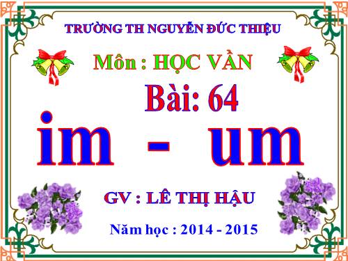 Bài 64. im, um