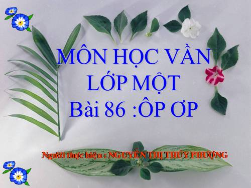 Bài 86. ôp, ơp