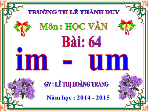 Bài 64. im, um