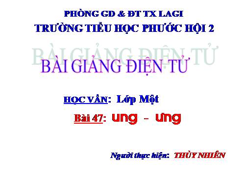 Bài 54. ung, ưng