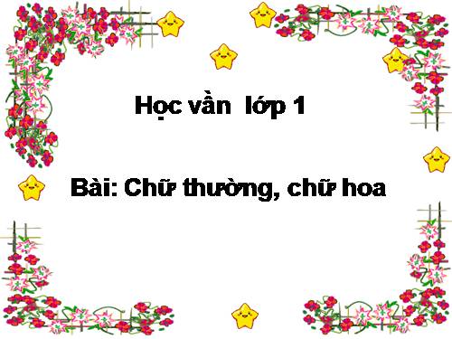 Bài 28. Chữ thường. Chữ hoa