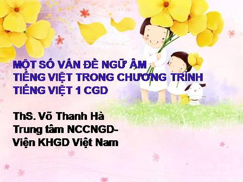 Một số vấn đề về ngữ âm Tiếng Việt