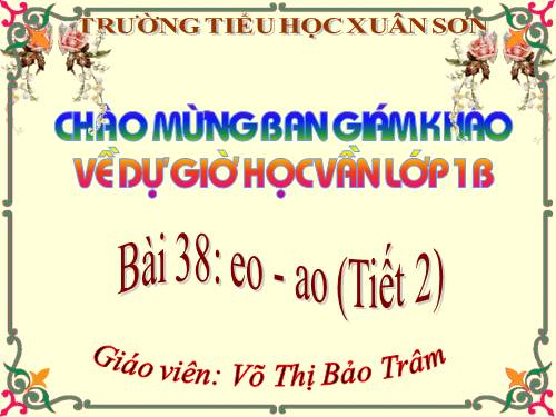 Bài 38. eo, ao