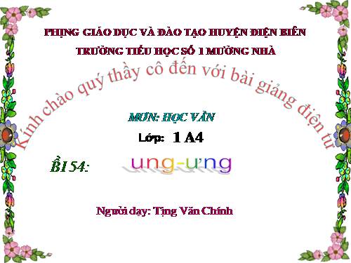 Bài 54. ung, ưng