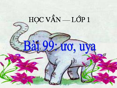 Bài 99. uơ, uya