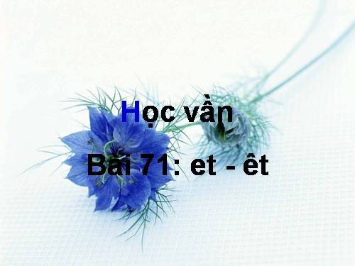 Bài 71. et, êt