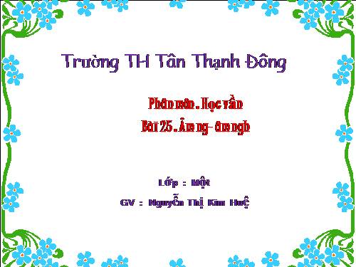 Bài 25. ng, ngh