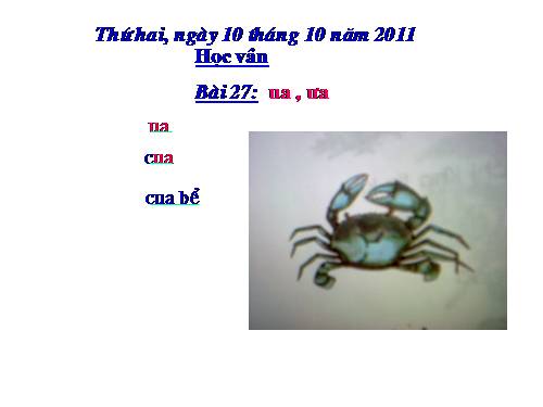 Bài 30. ua, ưa