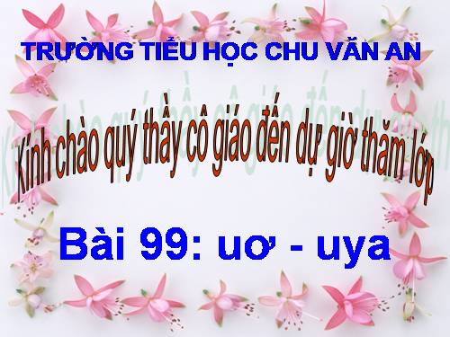 Bài 99. uơ, uya