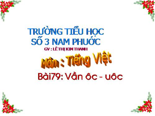 Bài 79. ôc, uôc