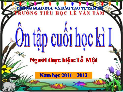 ÔN TẬP CUỐI HKI - LỚP MỘT