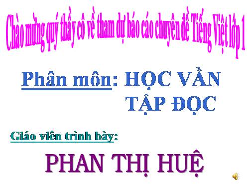 Chuyên đề Tiếng Việt 1