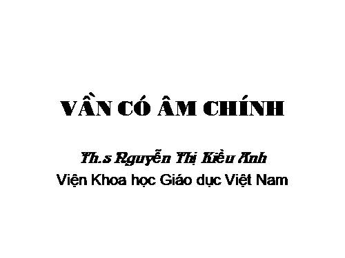 Van co am chinh