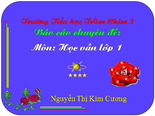 Chuyên đề Học vần lớp 1