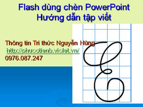 BỘ  HƯỚNG DẪN VIẾT CHỮ HOA