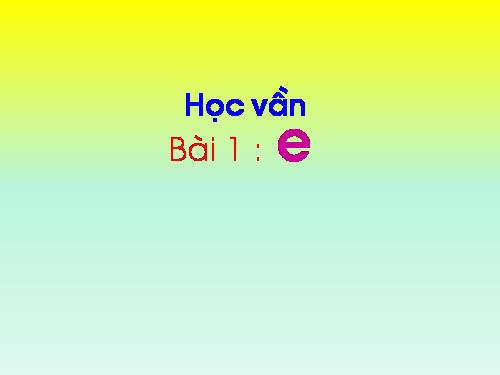 Bài 1. e