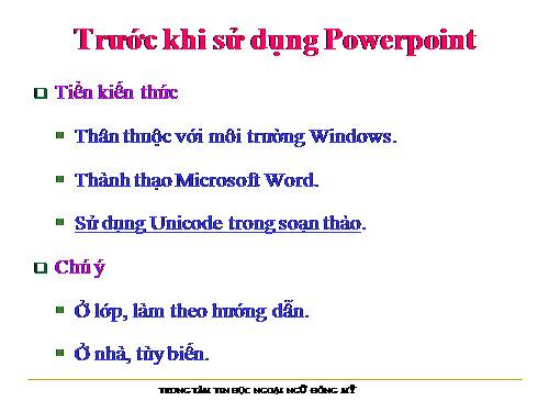 GIÁO TRÌNH POWERPOINT