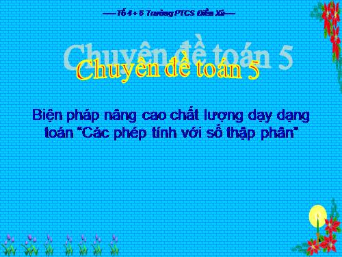 chuyen de toan lớp 5