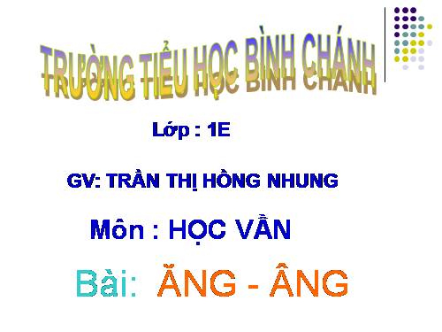 Bài 53. ăng, âng