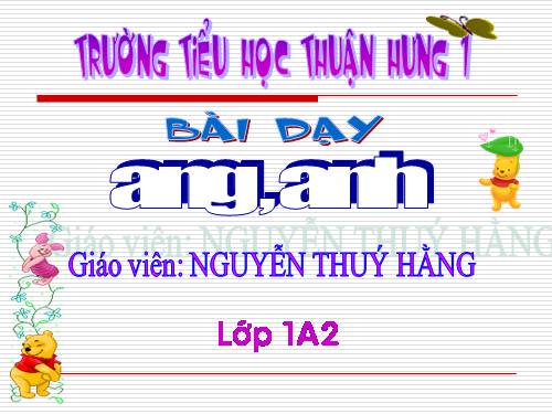 Bài 57. ang, anh