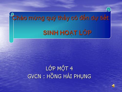 sinh hoat lop + ATGT