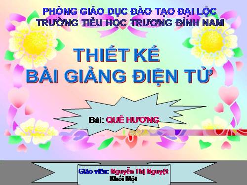 Bai tho: Que huong