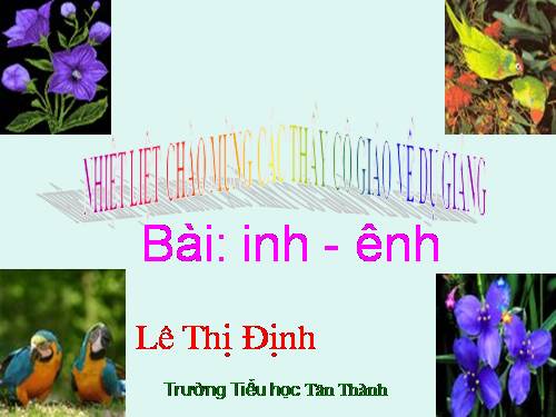 Bài 58. inh, ênh