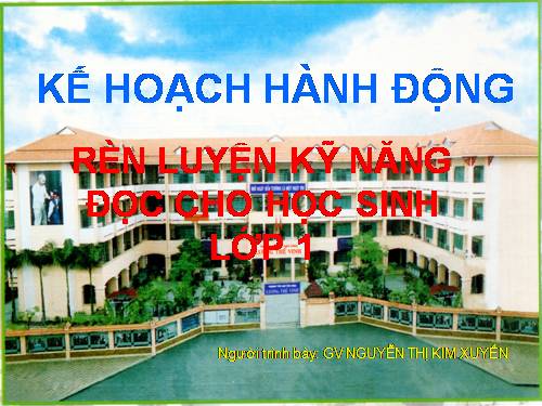 kế hoạch hành động HS lớp  1