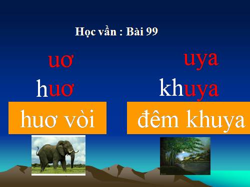 Bài 99. uơ, uya