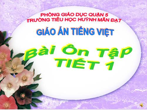 BG lớp 1: Tiếng Việt