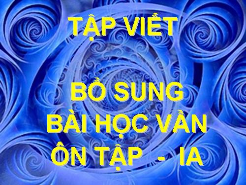 TẬP VIẾT BS BÀI HV 31