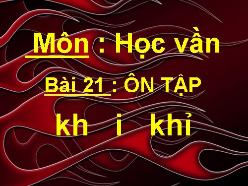 Bài 21. Ôn tập