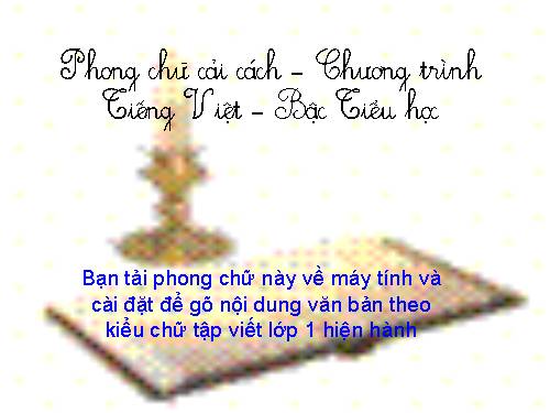 Phong chu Tap viet Tieu hoc hien hanh