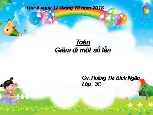 Giảm đi một số lần