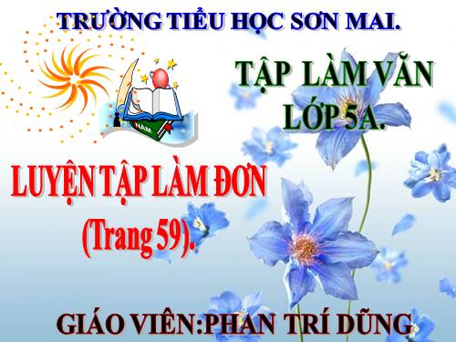 Tuần 6-11. Luyện tập làm đơn