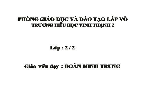 Tuần 8. Bàn tay dịu dàng