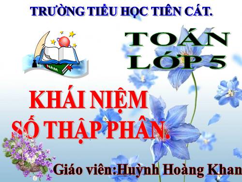 Khái niệm số thập phân