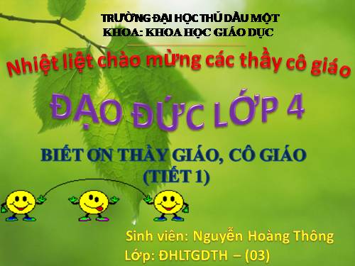 Bài 7. Biết ơn thầy giáo, cô giáo