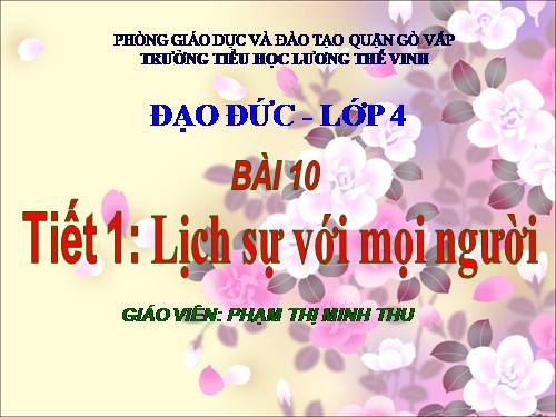 Bài 10. Lịch sự với mọi người