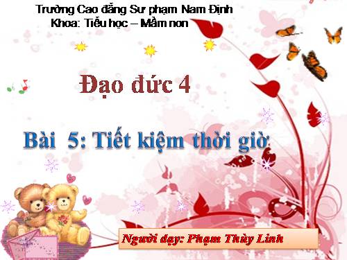 Bài 5. Tiết kiệm thời giờ