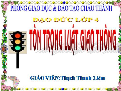 Bài 13. Tôn trọng luật giao thông