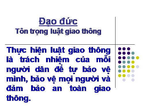 Bài 13. Tôn trọng luật giao thông