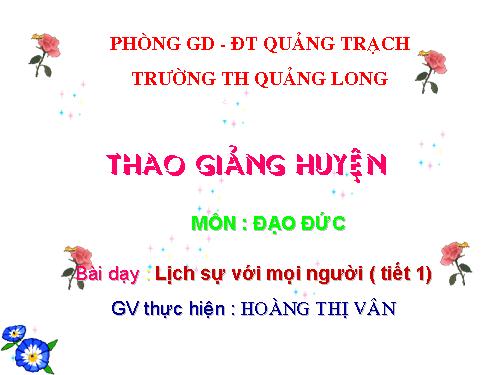 Bài 10. Lịch sự với mọi người