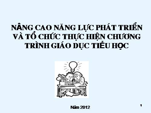 bồi dưỡng chuyên môn: sự học hiện nay