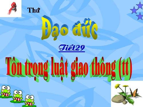 Bài 13. Tôn trọng luật giao thông