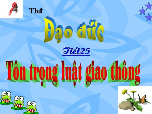 Bài 13. Tôn trọng luật giao thông