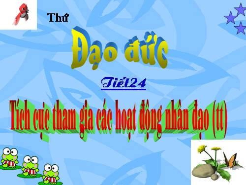 Bài 12. Tích cực tham gia các hoạt động nhân đạo