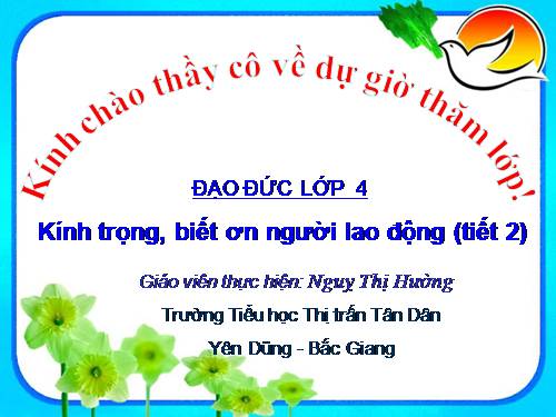 Bài 9. Kính trọng, biết ơn người lao động